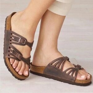 Birkenstock Granada Habana Brown leather soft footbed sandals FOOTBEd 40 10